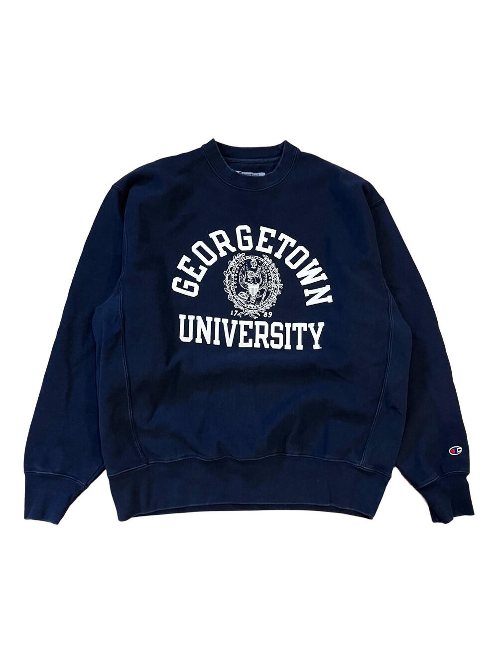 Vintage Georgetown Hoyas Sweatshirt Mens Large NCAA Champion Reverse Weave 90s